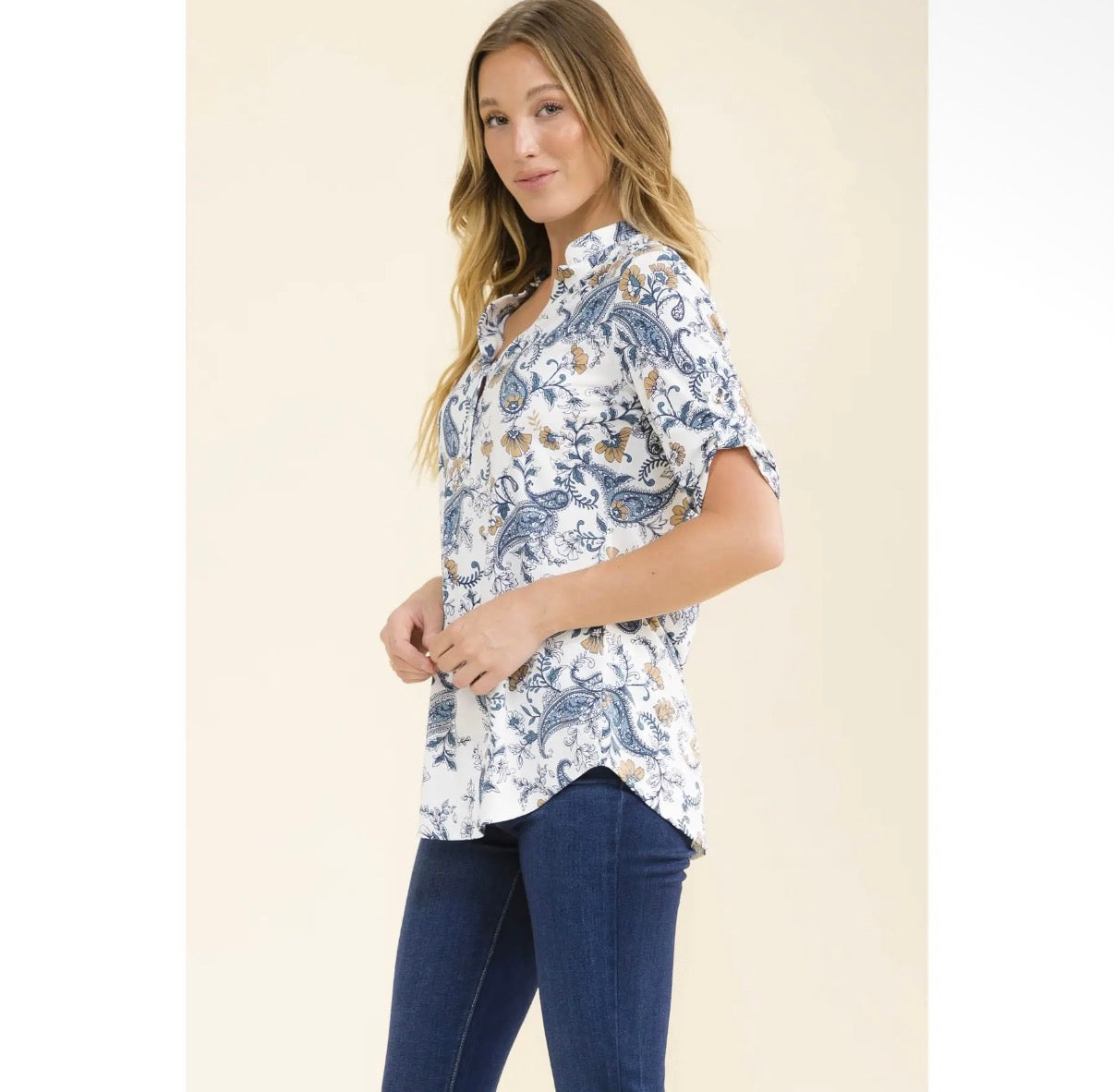 Bluebell Paisley Top