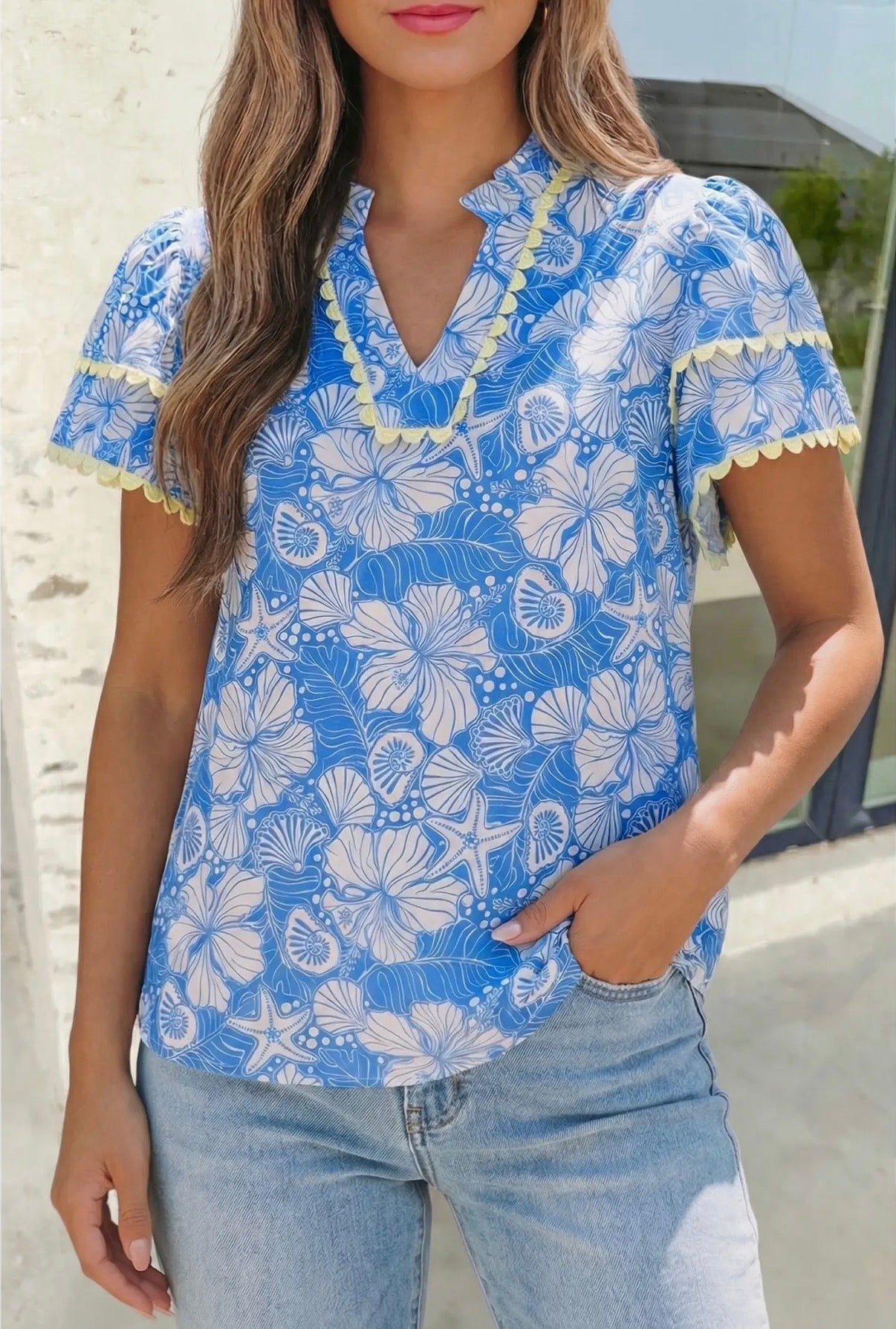 Seaside Bloom Top