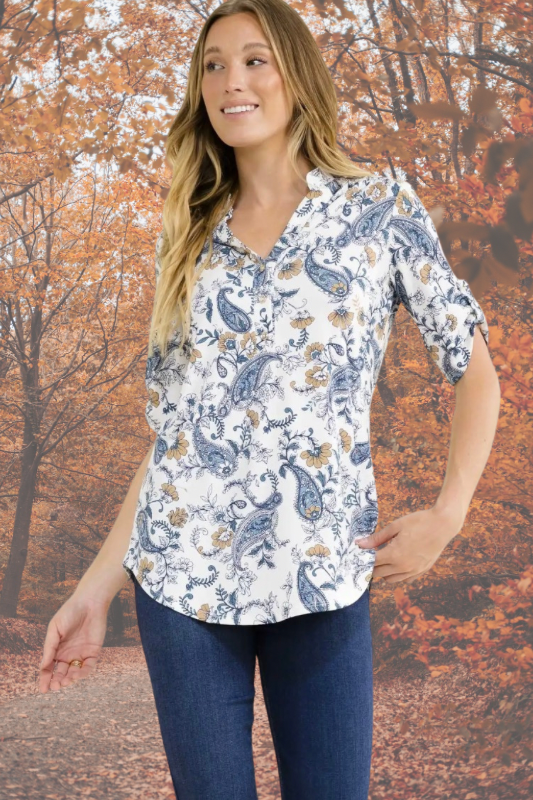 Bluebell Paisley Top