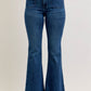Judy Blue High Waisted Flare with Mitered Pocket