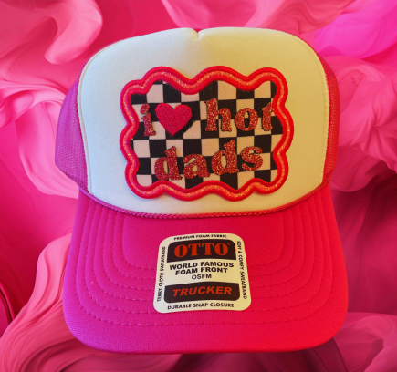 I Heart Hot Dads Trucker Hat