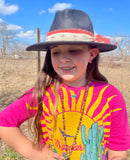 Black & Coral Bee Senorita Fedora