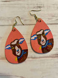 Goat Hand Painted Earrings