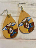 Goat Hand Painted Earrings