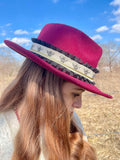 Burgundy Senorita Fedora