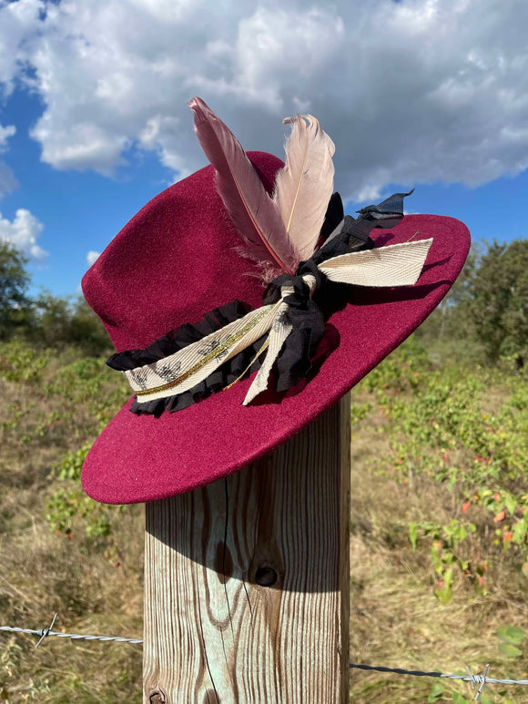 Burgundy Senorita Fedora