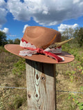 Brown & Coral Senorita Fedora